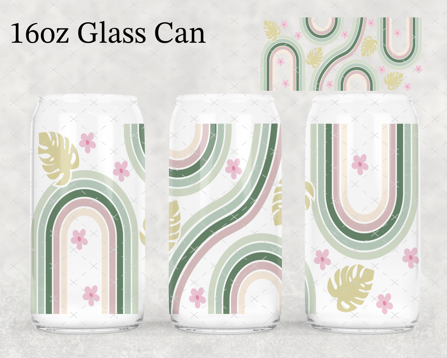 Monstera Rainbow UV Cup Wrap