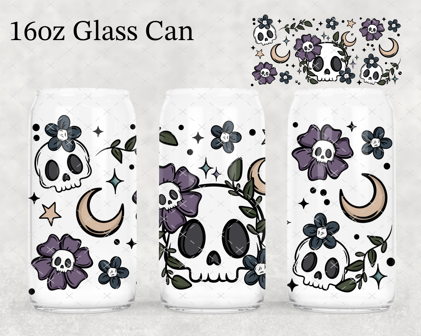 Moody Floral Skellie UV Cup Wrap