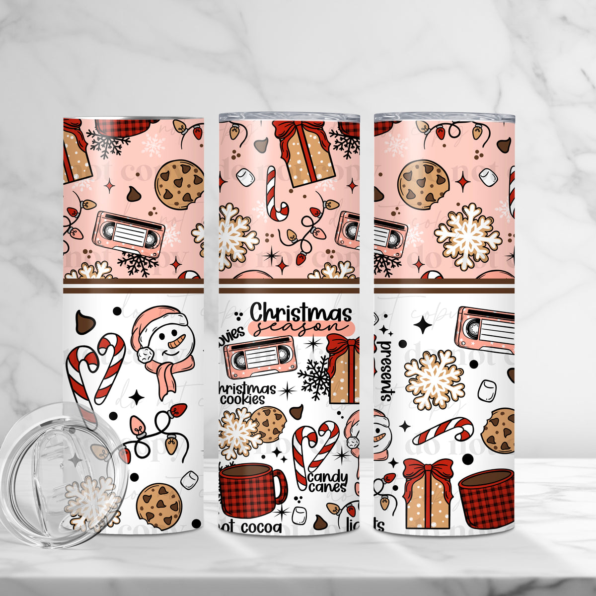 Christmas Season 20oz Skinny Sublimation Tumbler
