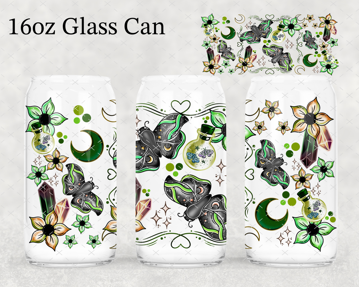 Green Mystical Moth UV Cup Wrap