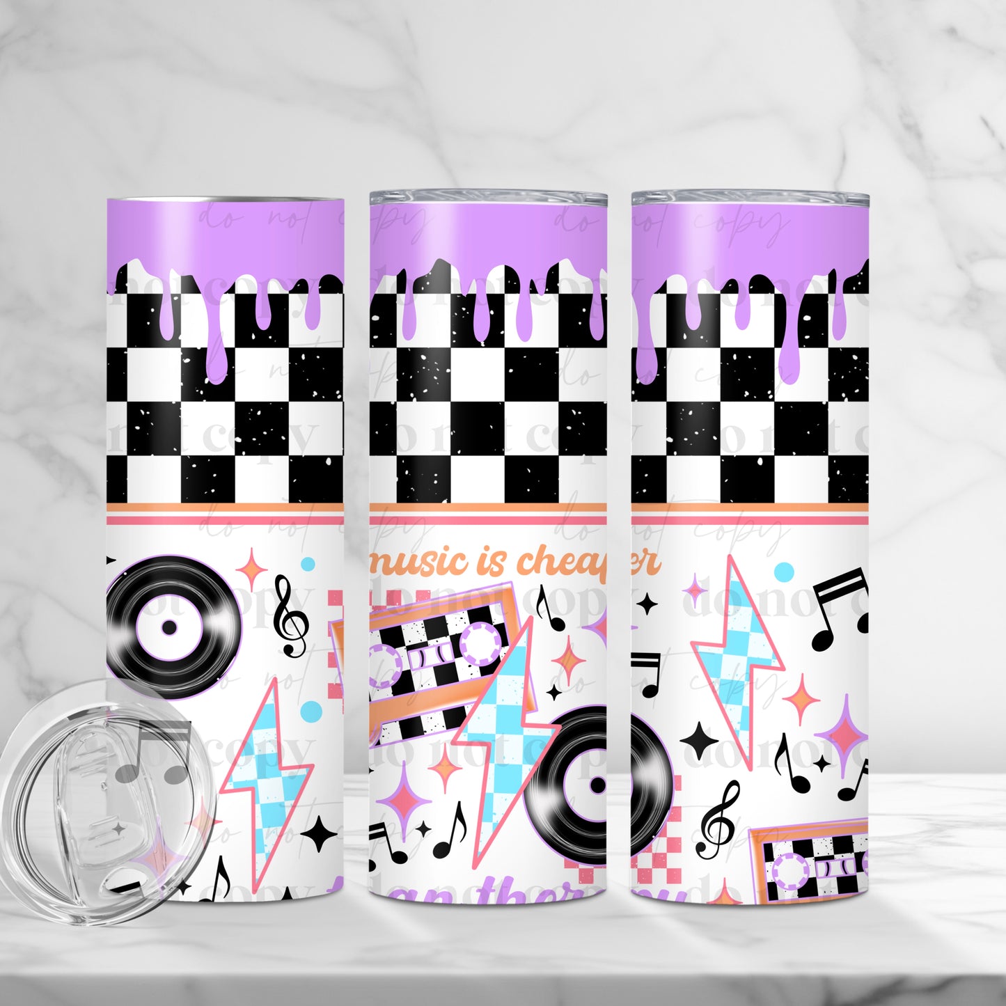 Music Therapy Sublimation Tumbler Wrap