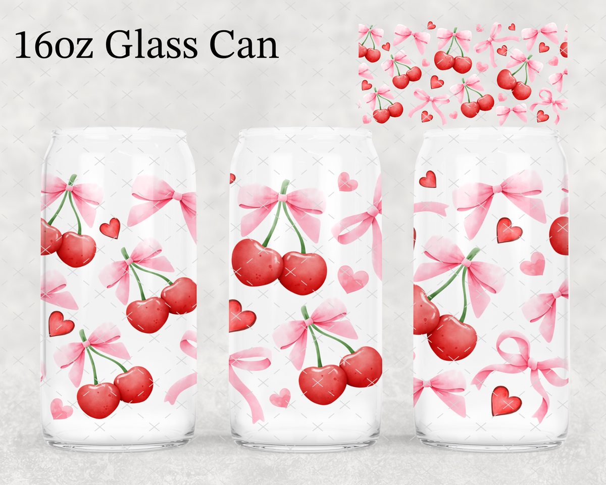 Pink Coquette Cherries UV Cup Wrap