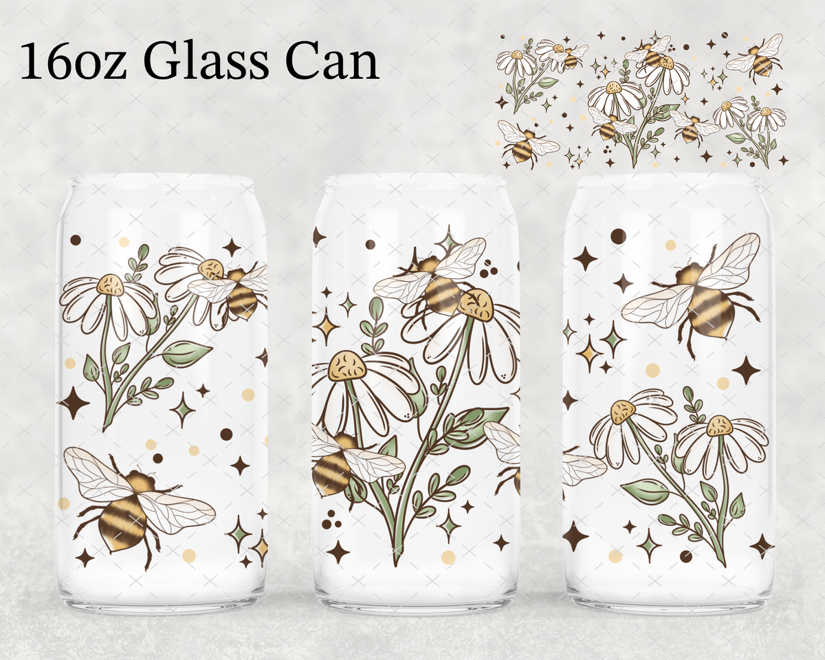 Floral Bees UV Cup Wrap