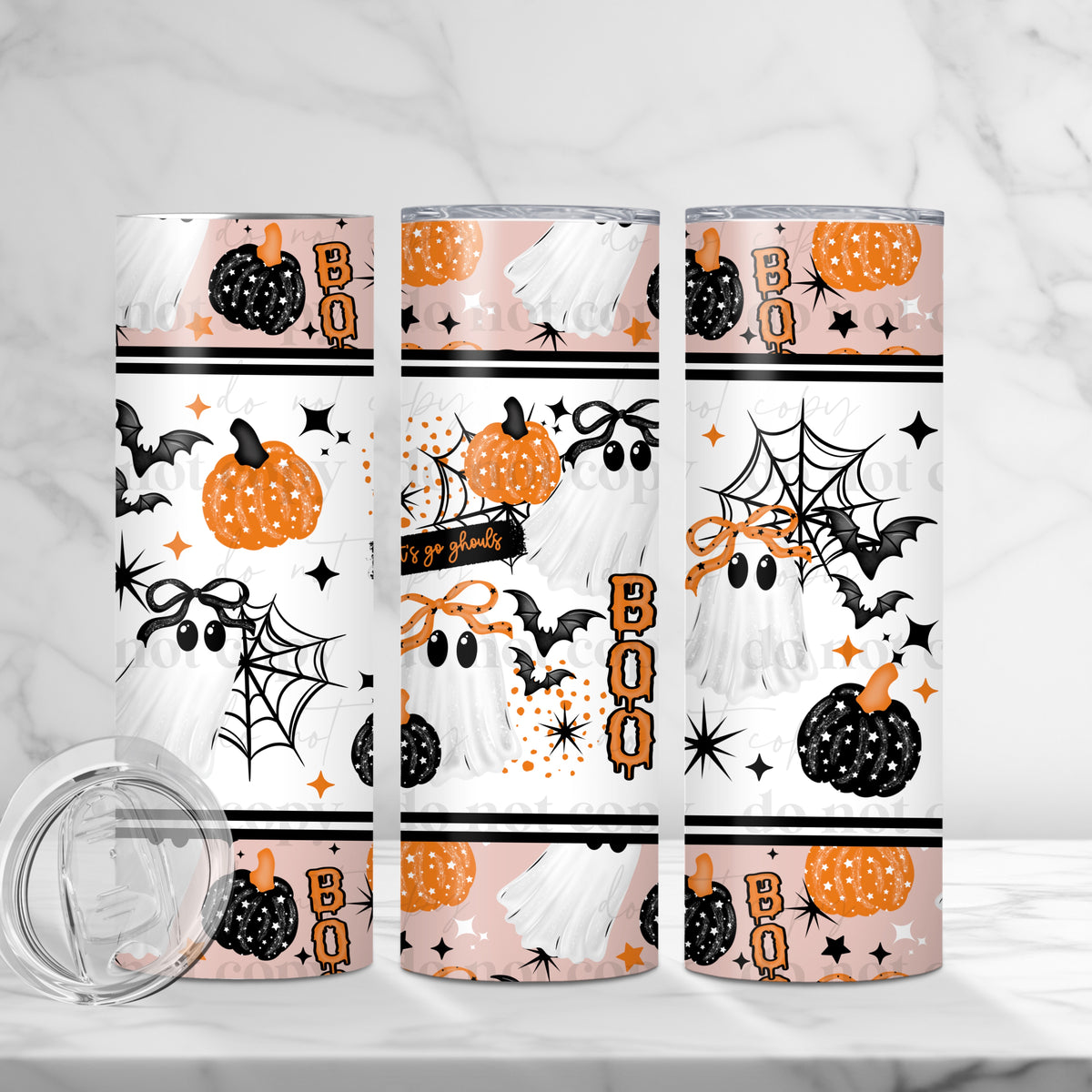 Let's Go Ghouls 20oz Skinny Sublimation Tumbler
