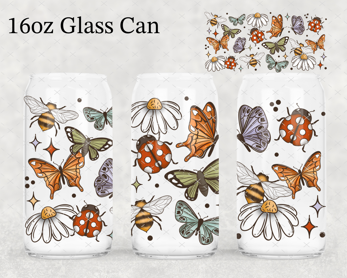 Floral Ladybug UV Cup Wrap