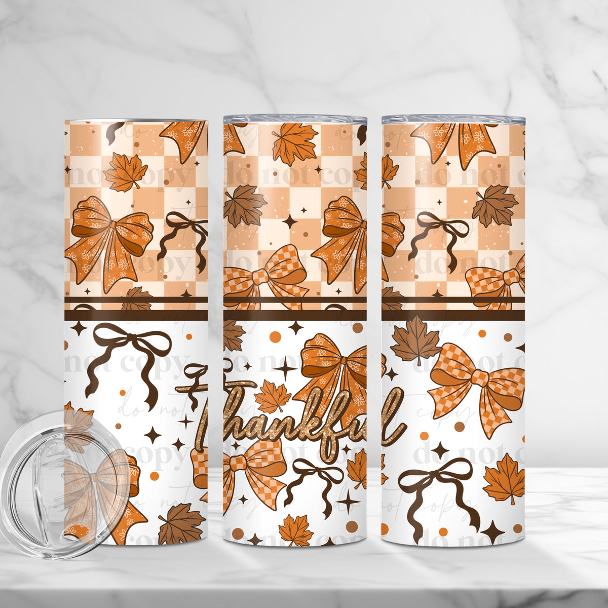Thankful 20oz Skinny Sublimation Tumbler