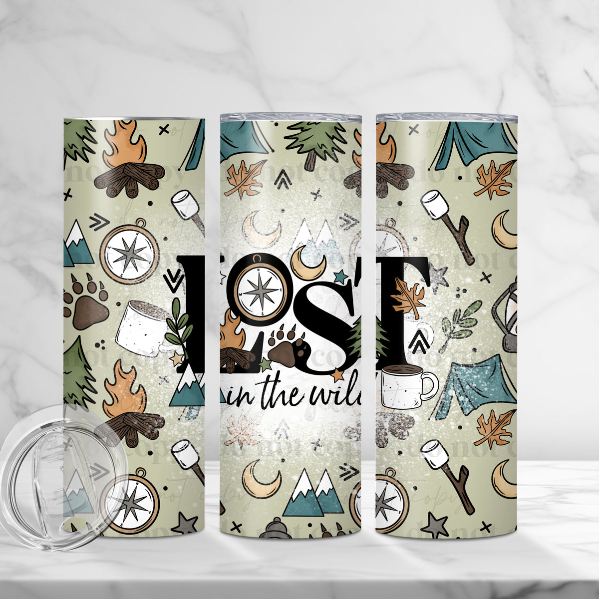 Lost In The Wild 20oz Skinny Sublimation Tumbler