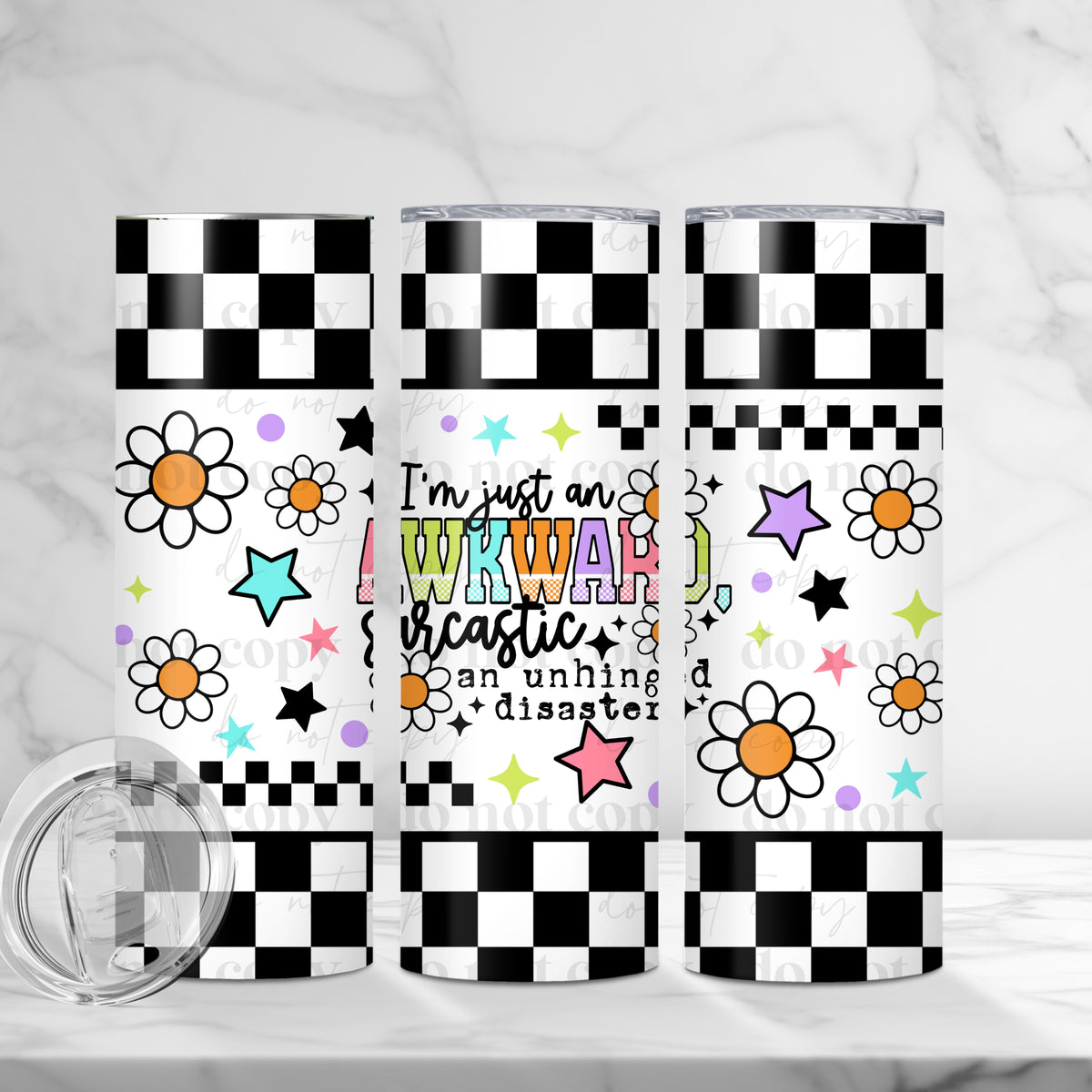 Awkward 20oz Skinny Sublimation Tumbler