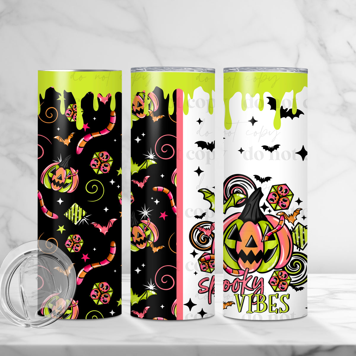 Spooky Vibes 20oz Skinny Sublimation Tumbler
