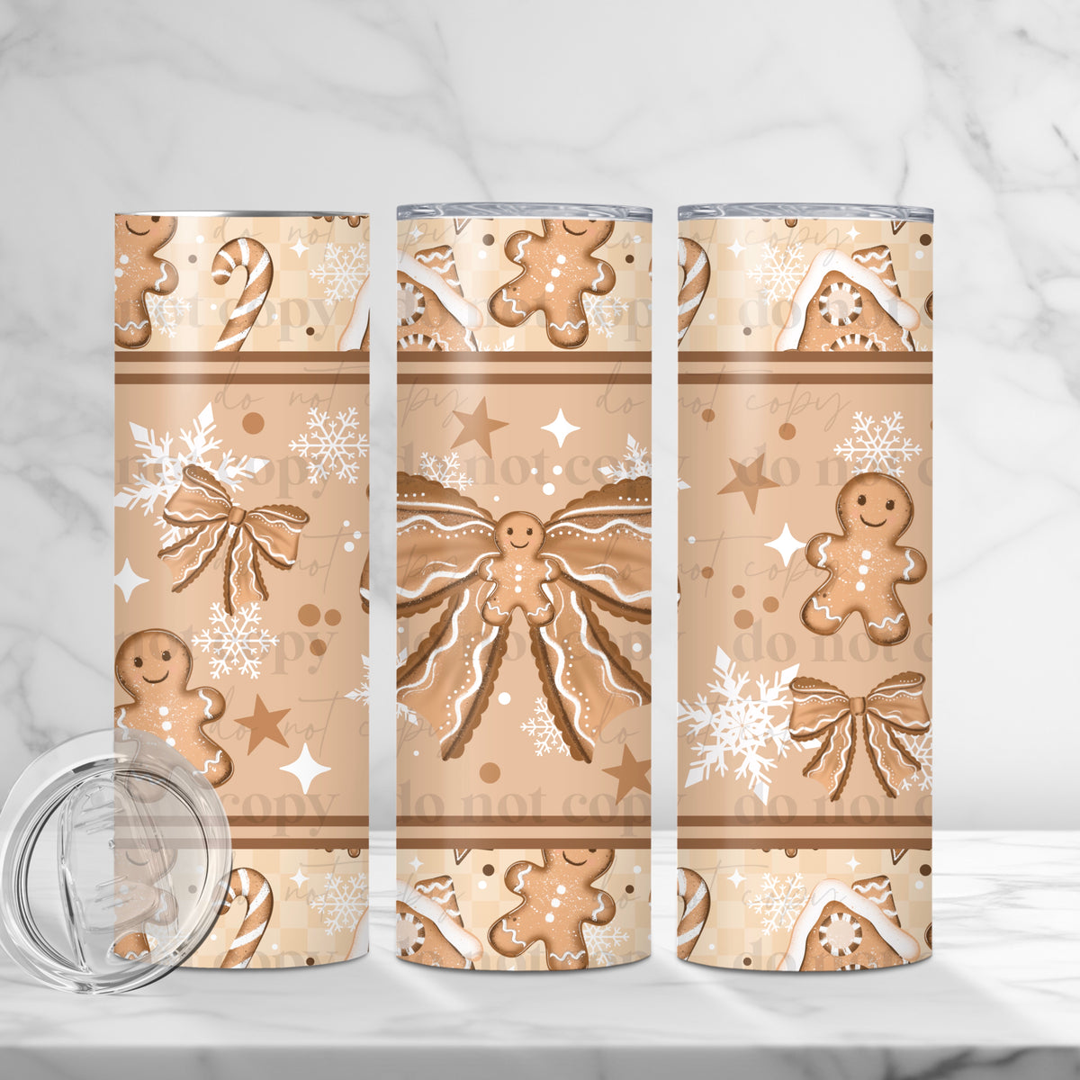 Gingerbread Coquette 20oz Skinny Sublimation Tumbler