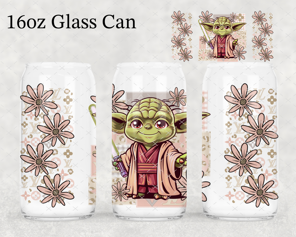Floral Yoda UV Cup Wrap