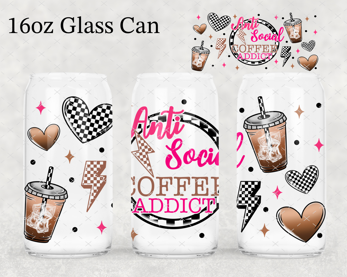 Antisocial Coffee Addict UV Cup Wrap