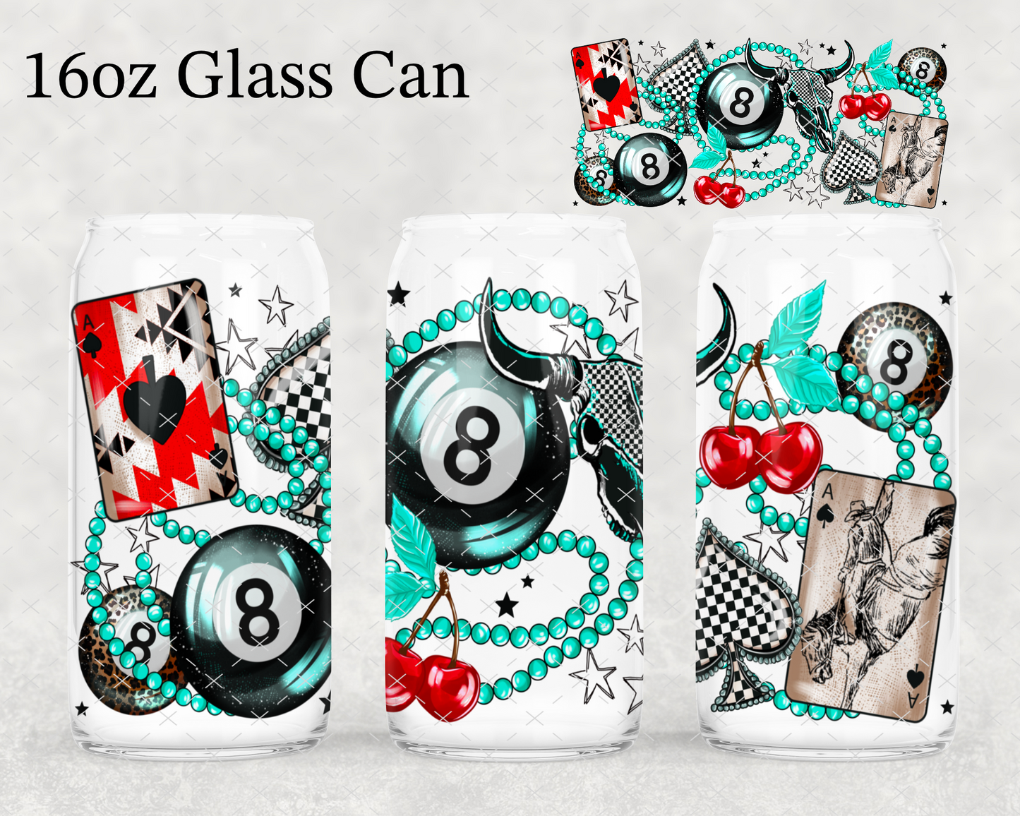 Western 8 Ball UV Cup Wrap