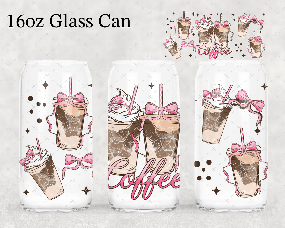 Pink Coquette Coffee UV Cup Wrap