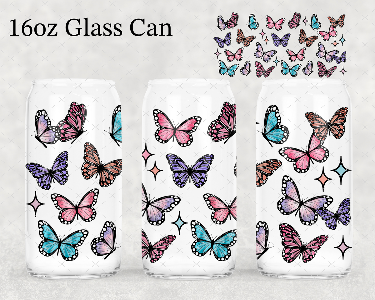 Colorful Butterflies UV Cup Wrap