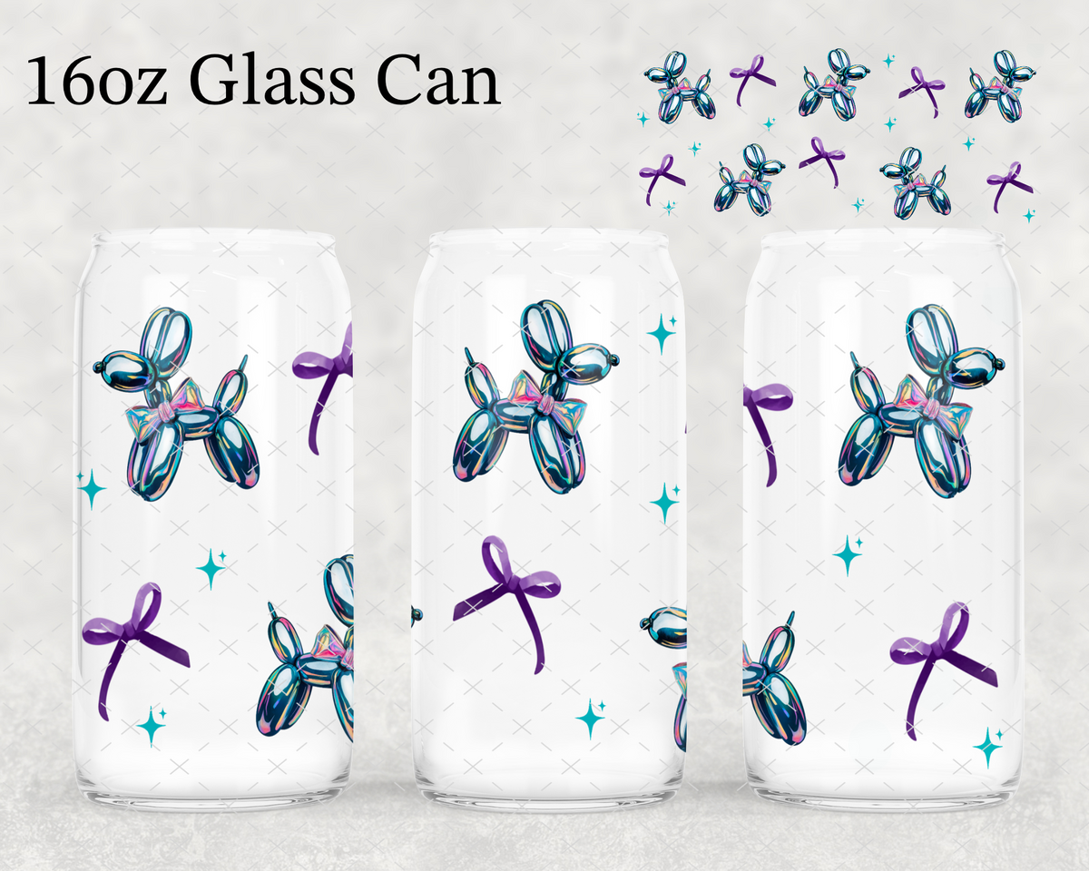 Purple Balloon Dog UV Cup Wrap