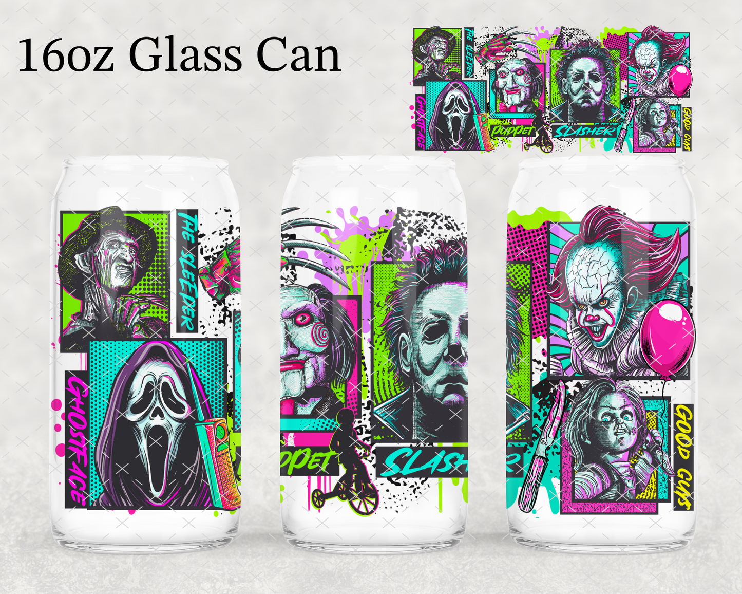 Neon Horror Boys UV Cup Wrap