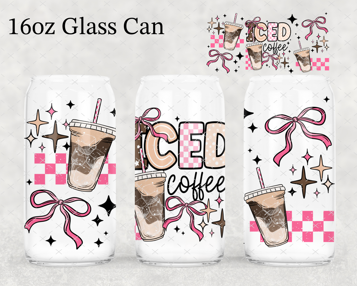 Pink Iced Coffee UV Cup Wrap