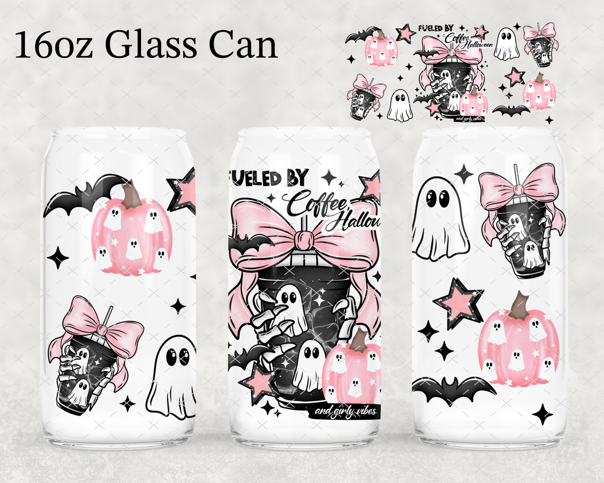 Fueled By Halloween & Coffee UV Cup Wrap