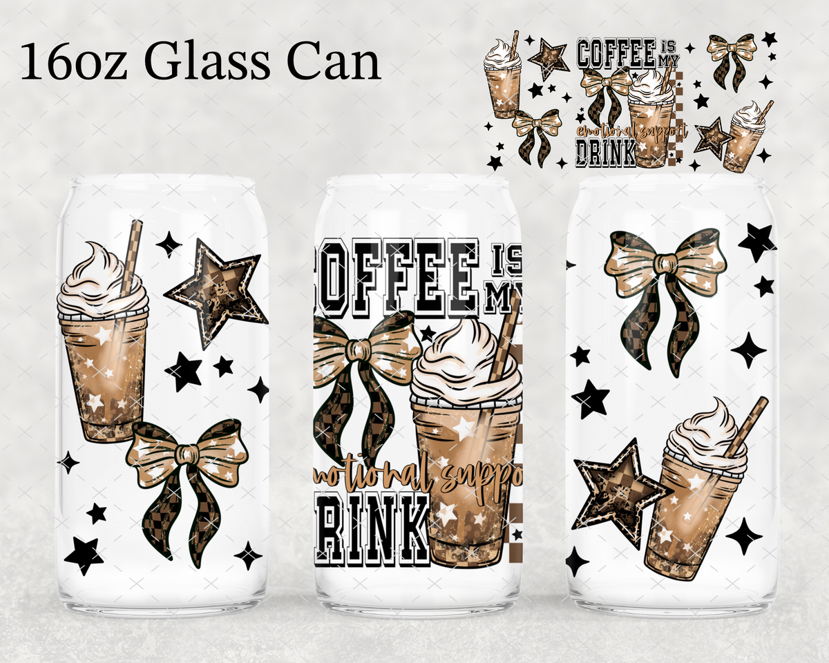 Emotional Support Coffee UV Cup Wrap