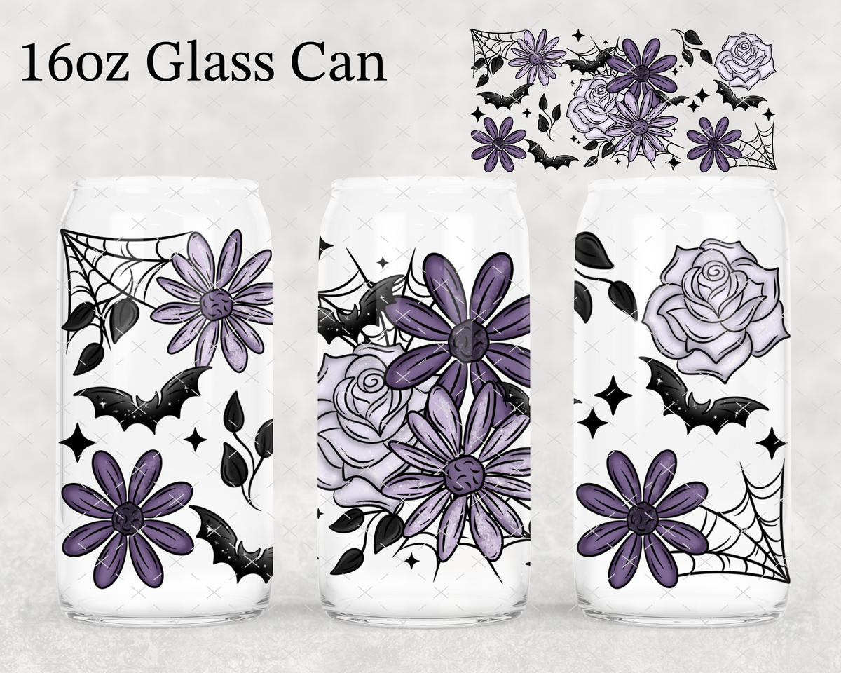 Purple Bat Florals UV Cup Wrap
