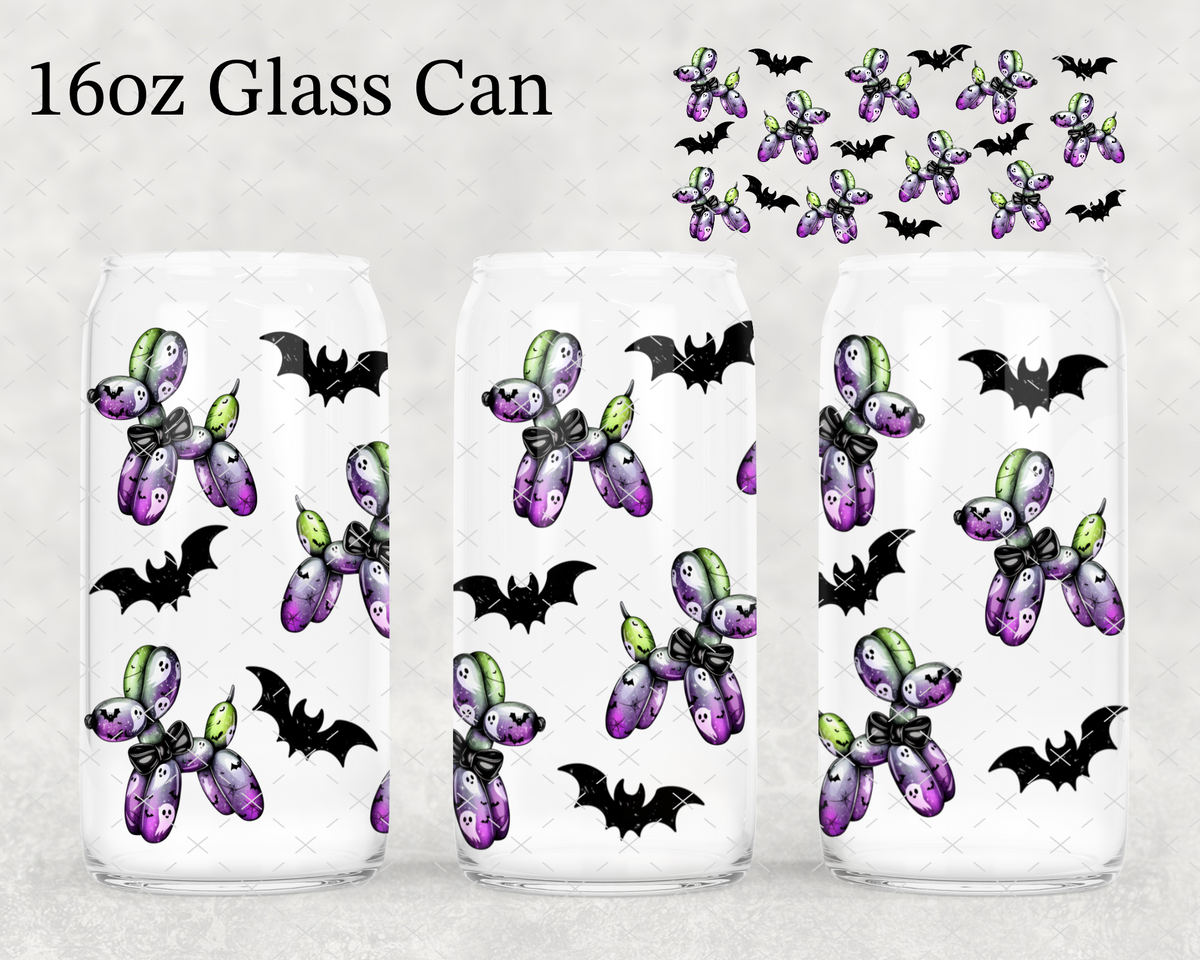 Batty Balloon Dog UV Cup Wrap