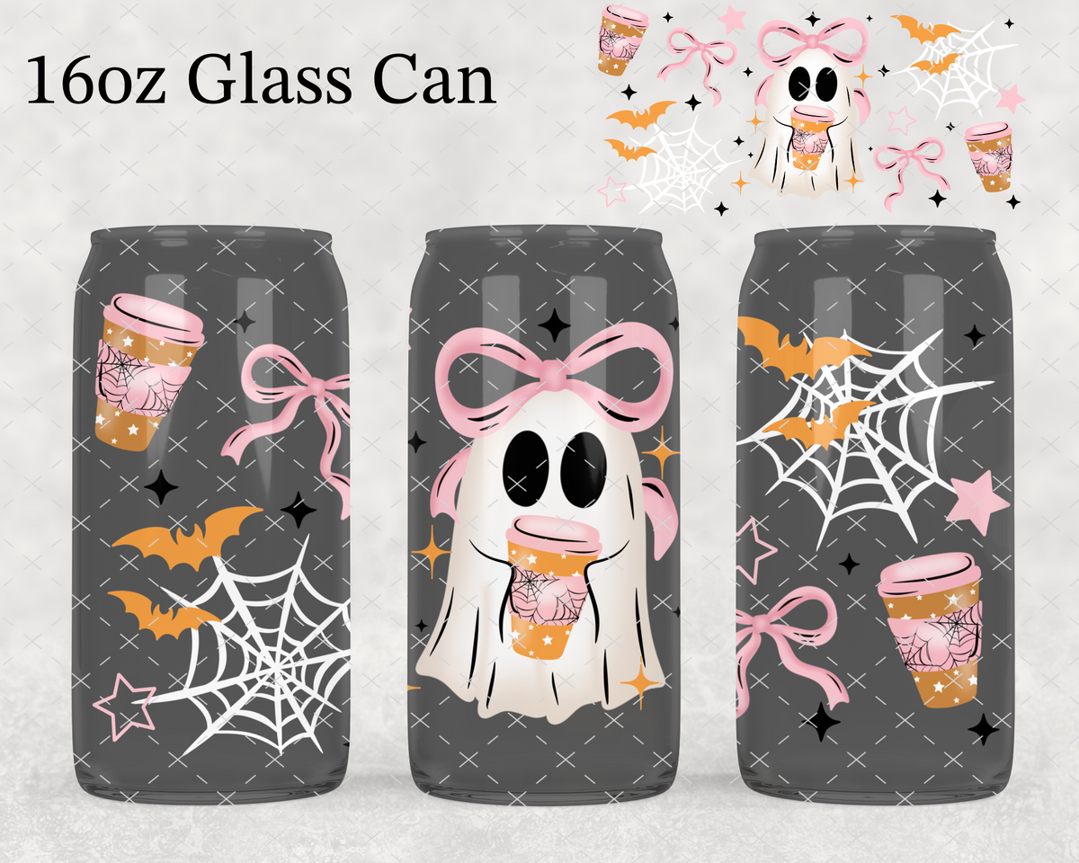 Coffee Bow Ghostie UV Cup Wrap