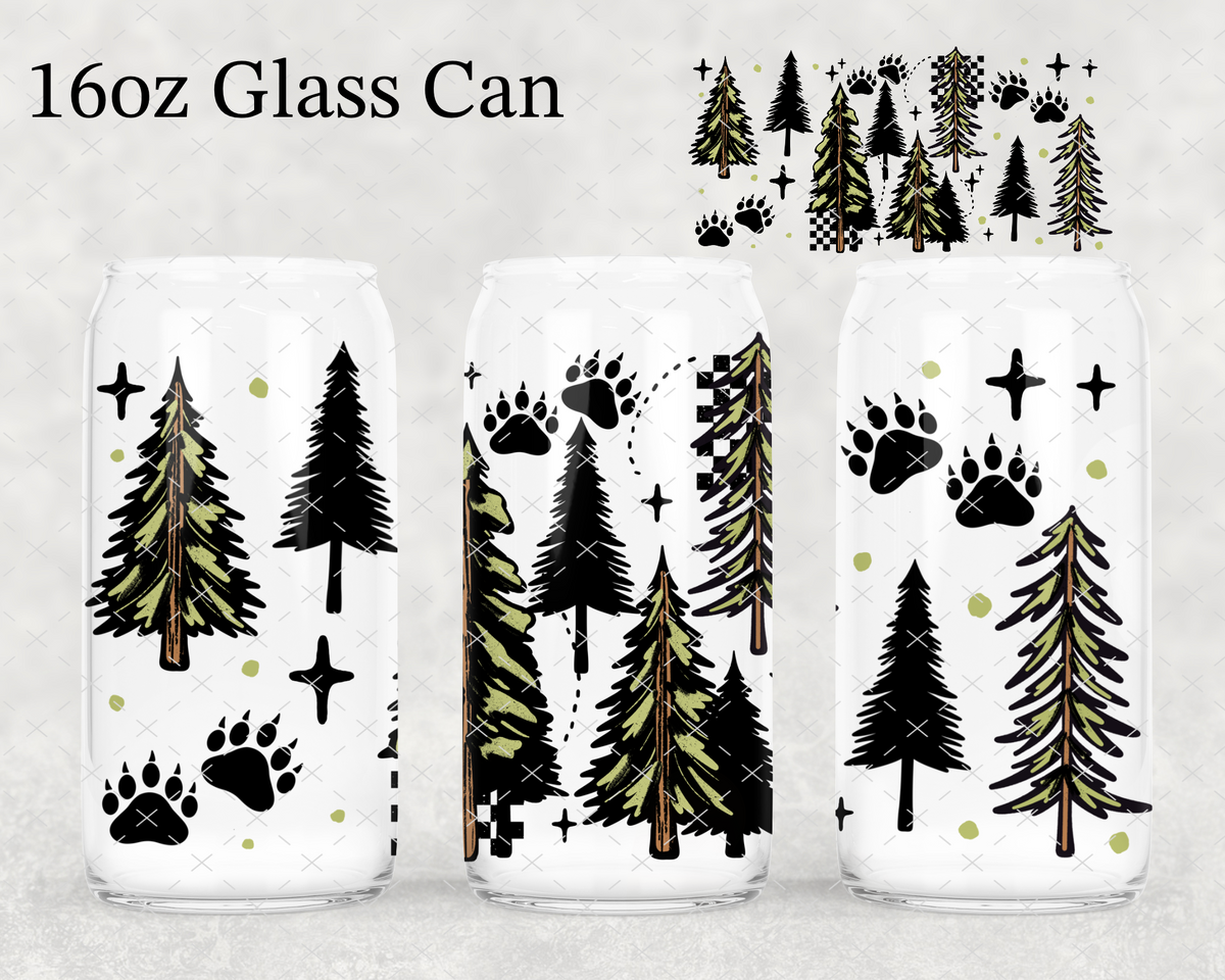Pawprint Trees UV Cup Wrap