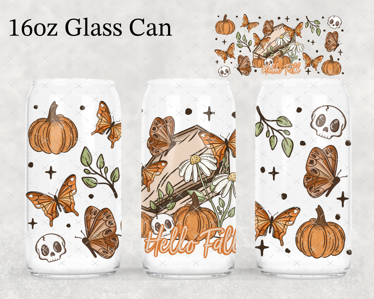 Hello Fall Coffin UV Cup Wrap