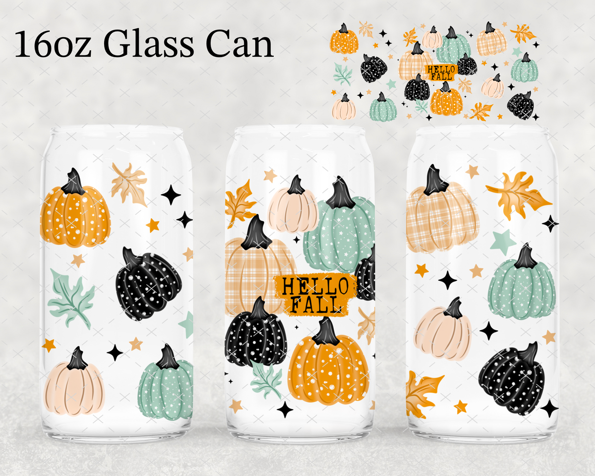 Hello Fall Pumpkins UV Cup Wrap