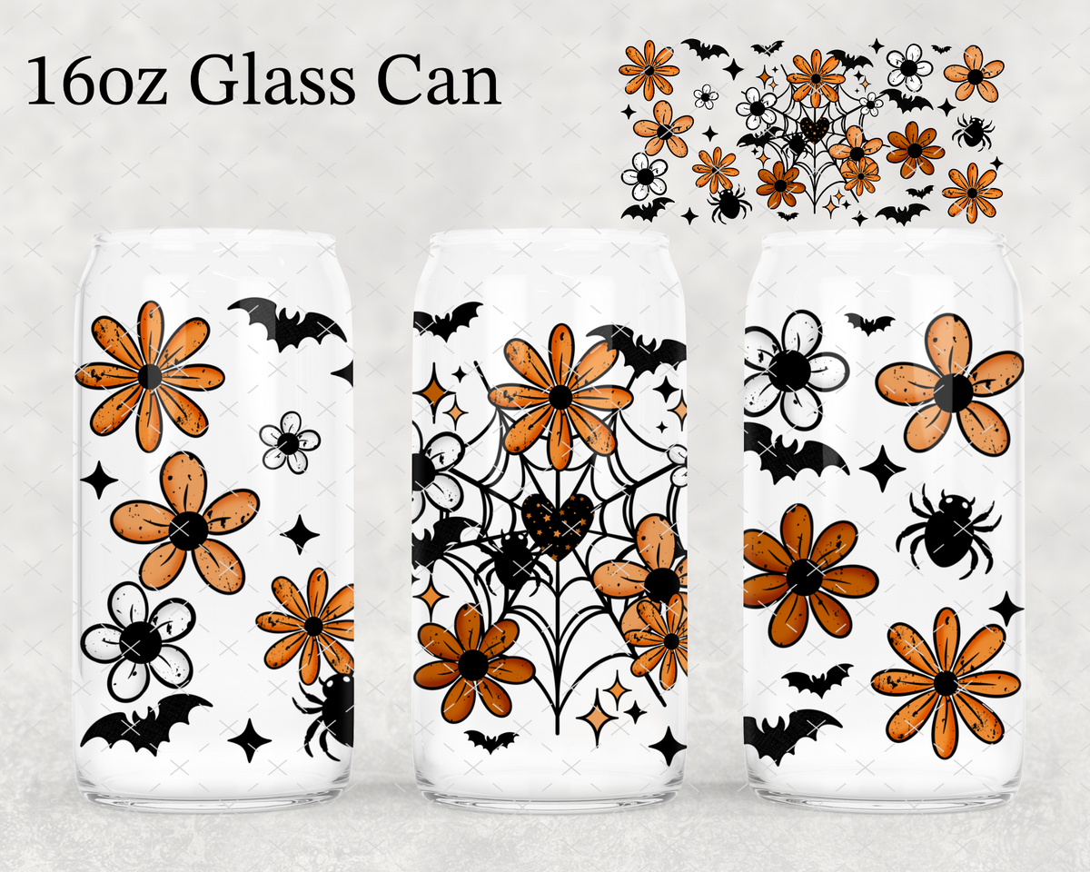 Fall Floral Web UV Cup Wrap