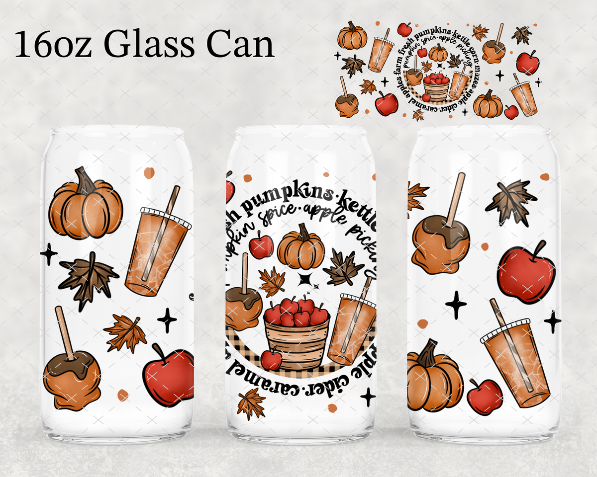 Fall Candy Apple UV Cup Wrap