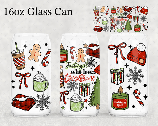 Just A Girl Loves Christmas UV Cup Wrap