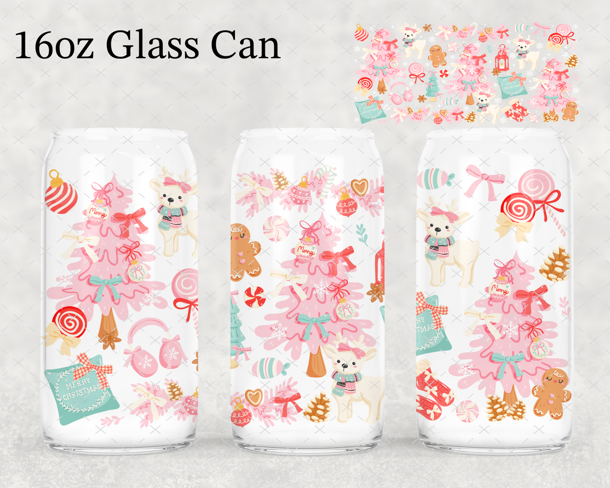 Pink Pastel Christmas UV Cup Wrap