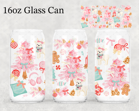 Pink Pastel Christmas UV Cup Wrap