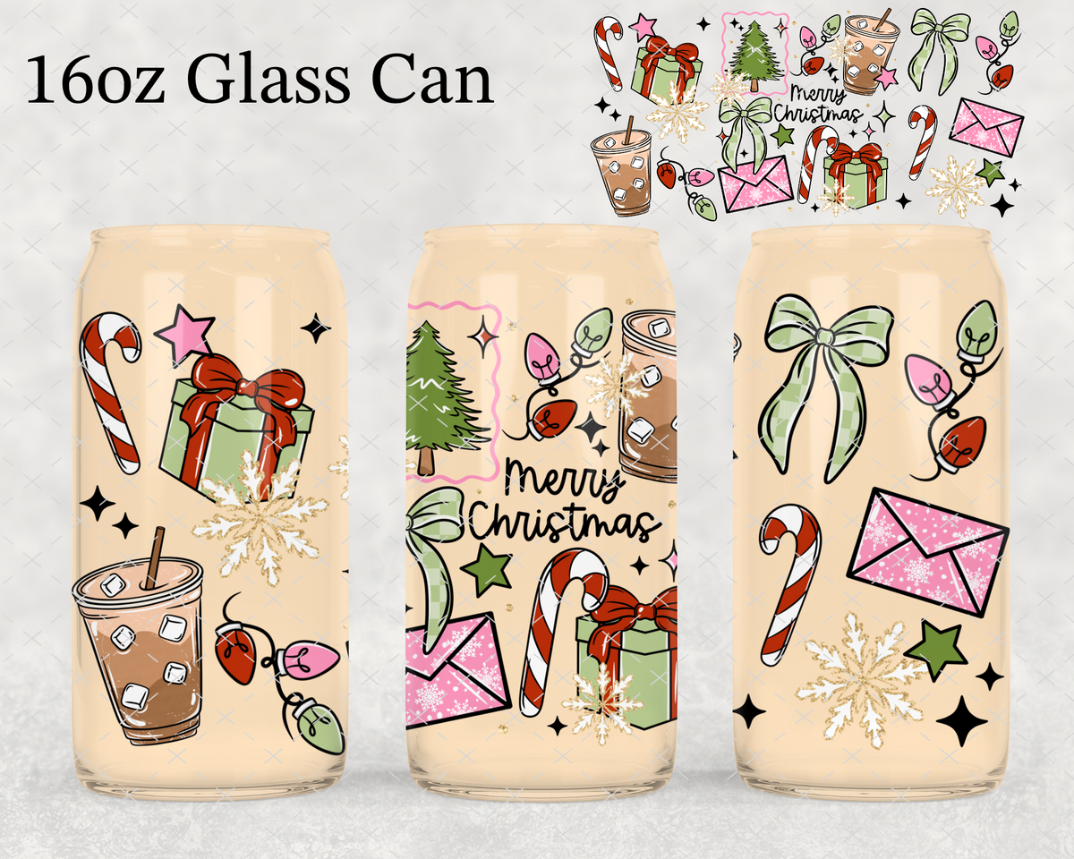 Coffee Merry Christmas UV Cup Wrap