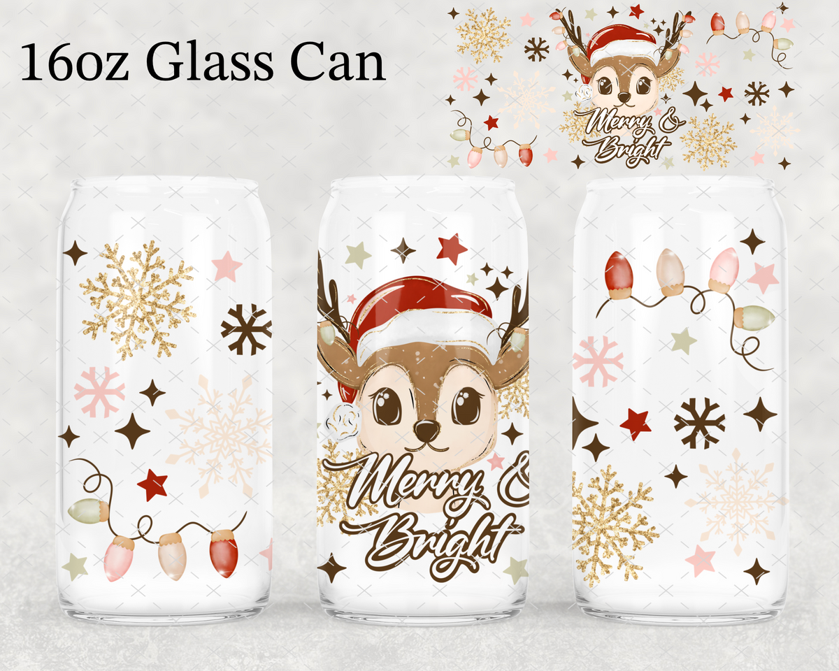 Merry & Bright Reindeer UV Cup Wrap