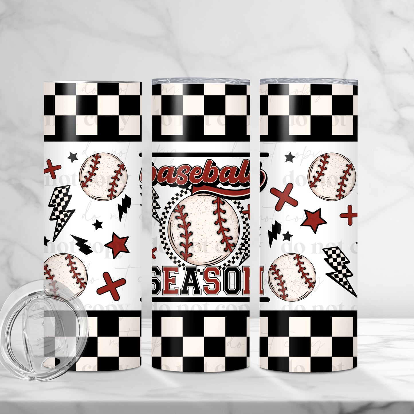 Baseball Season Sublimation Tumbler Wrap