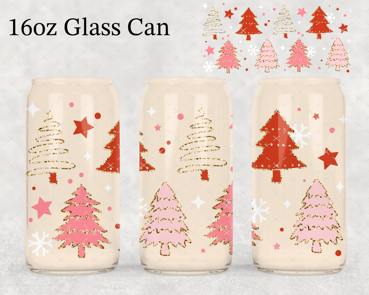 Pink & Red Trees UV Cup Wrap