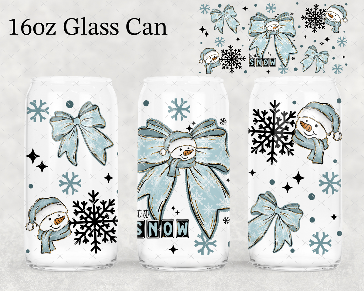 Snowman Bow UV Cup Wrap