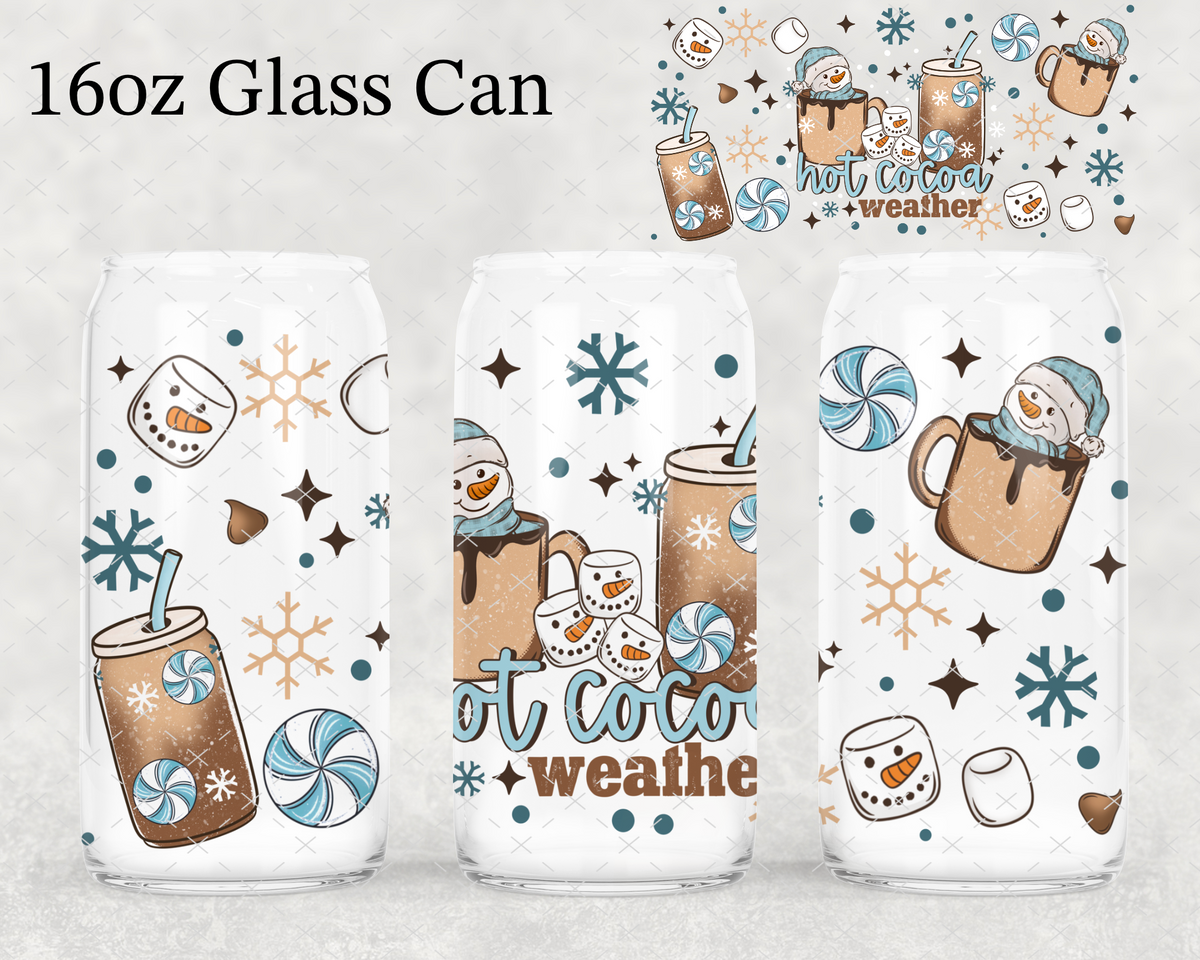 Blue Hot Cocoa Weather UV Cup Wrap