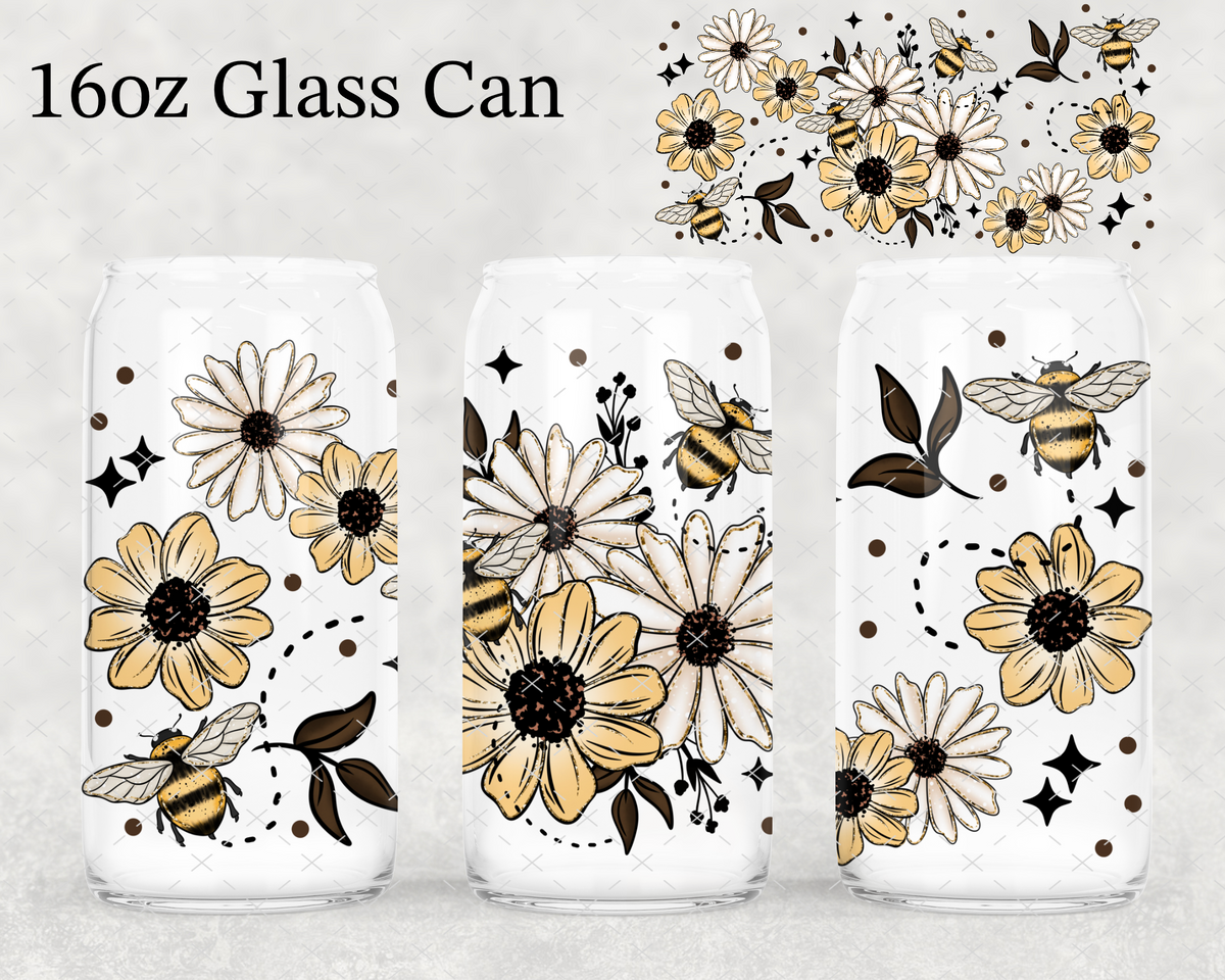 Floral Bees UV Cup Wrap