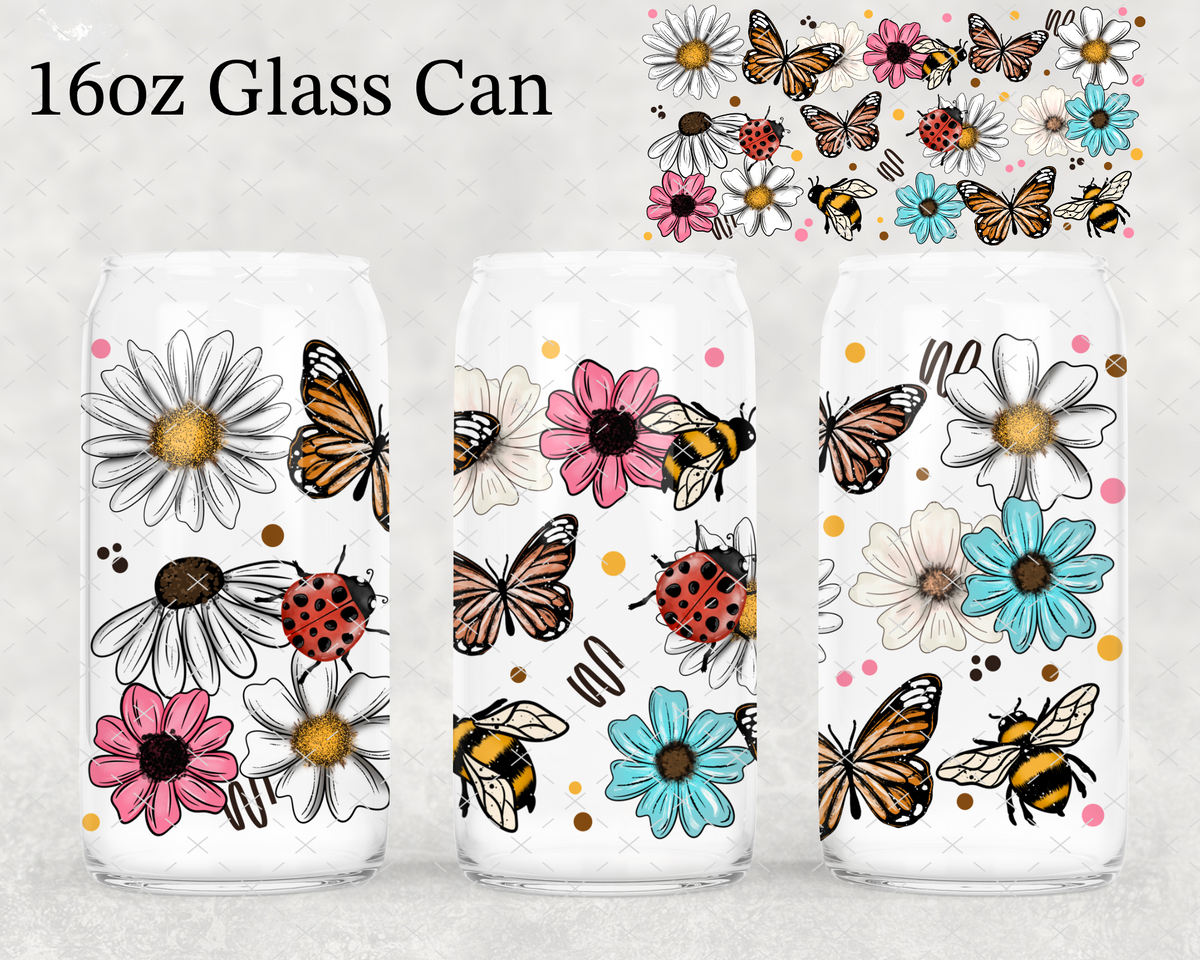MTO Pastel Flowers & Butterflies UV Cup Wrap