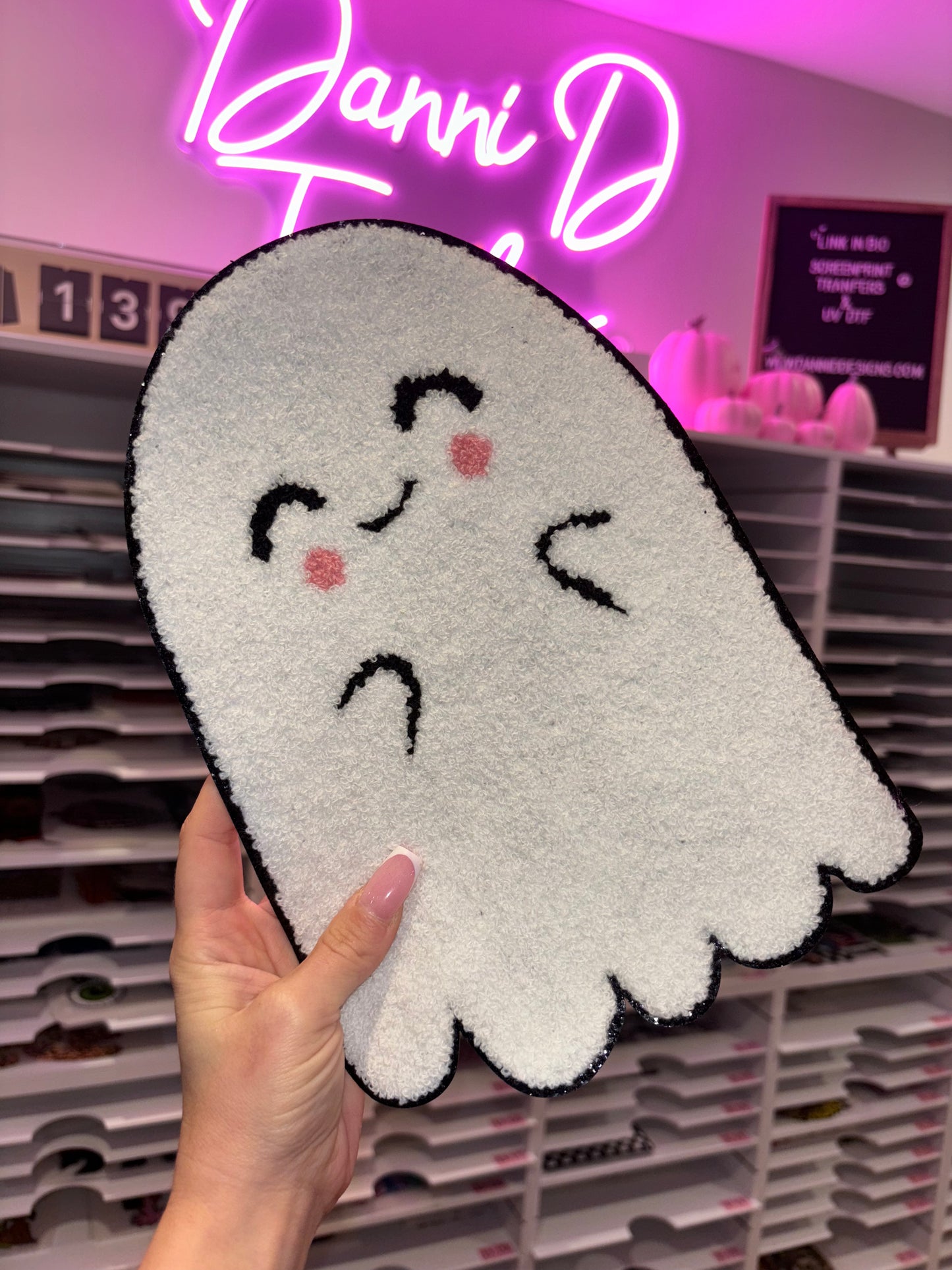 Ghostie chenille patch