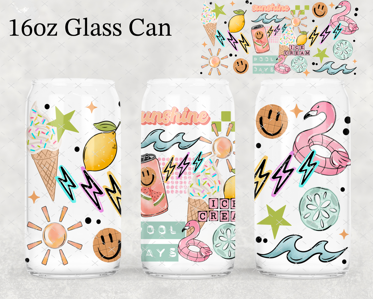 Sunshine Ice Cream Pool Days UV Cup Wrap