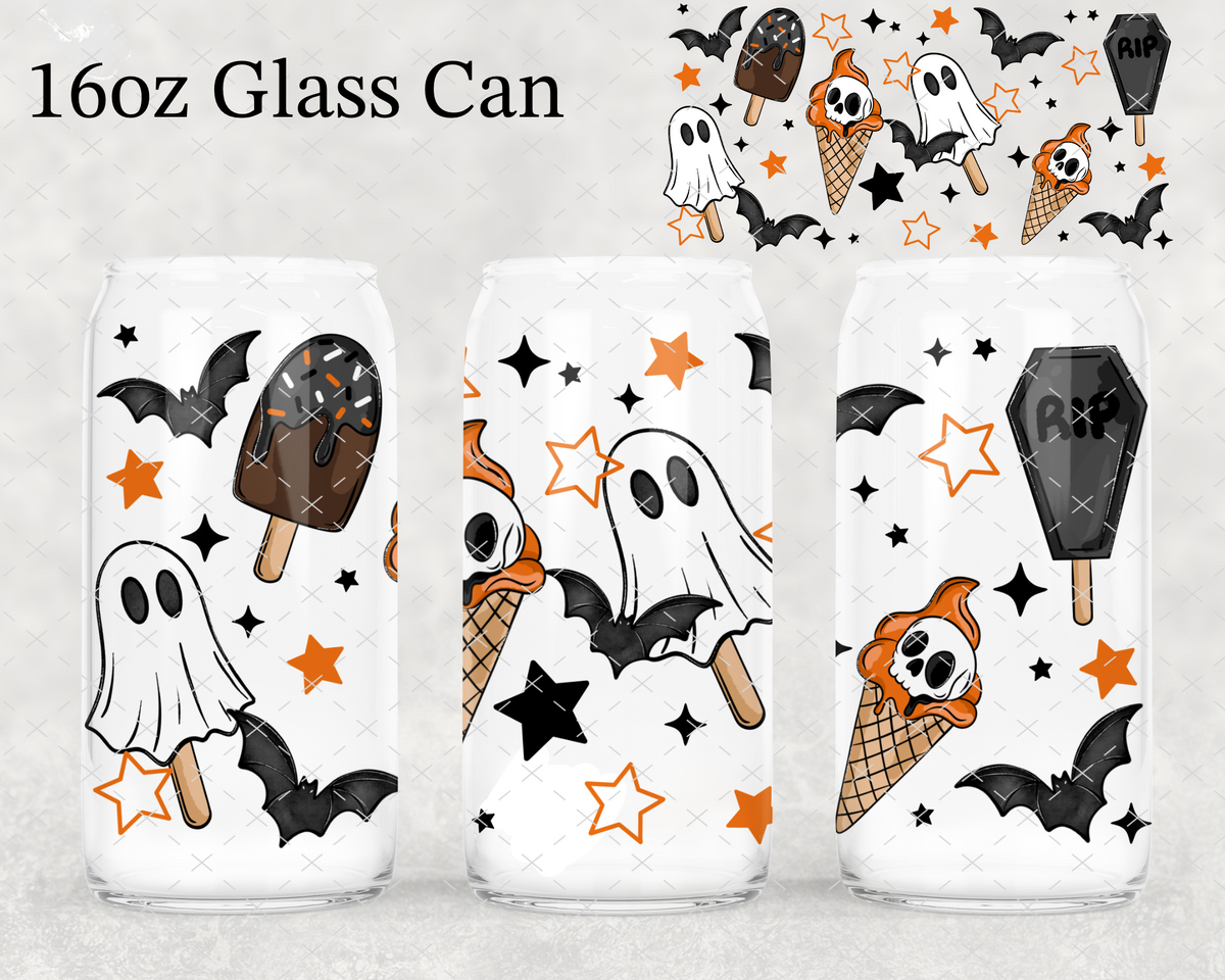 Spooky Ice Cream UV Cup Wrap