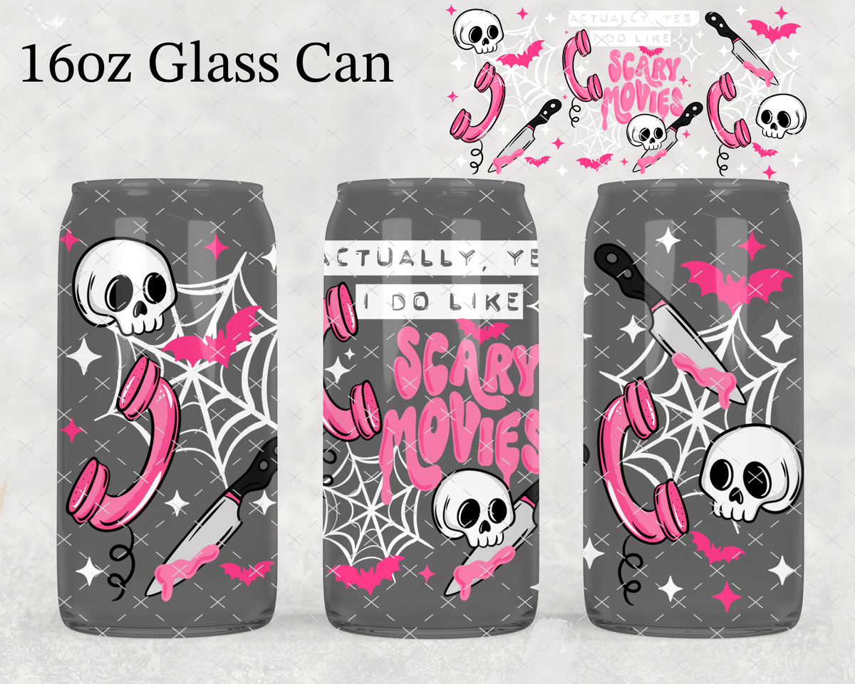 Pink Do Like Scary Movies UV Cup Wrap