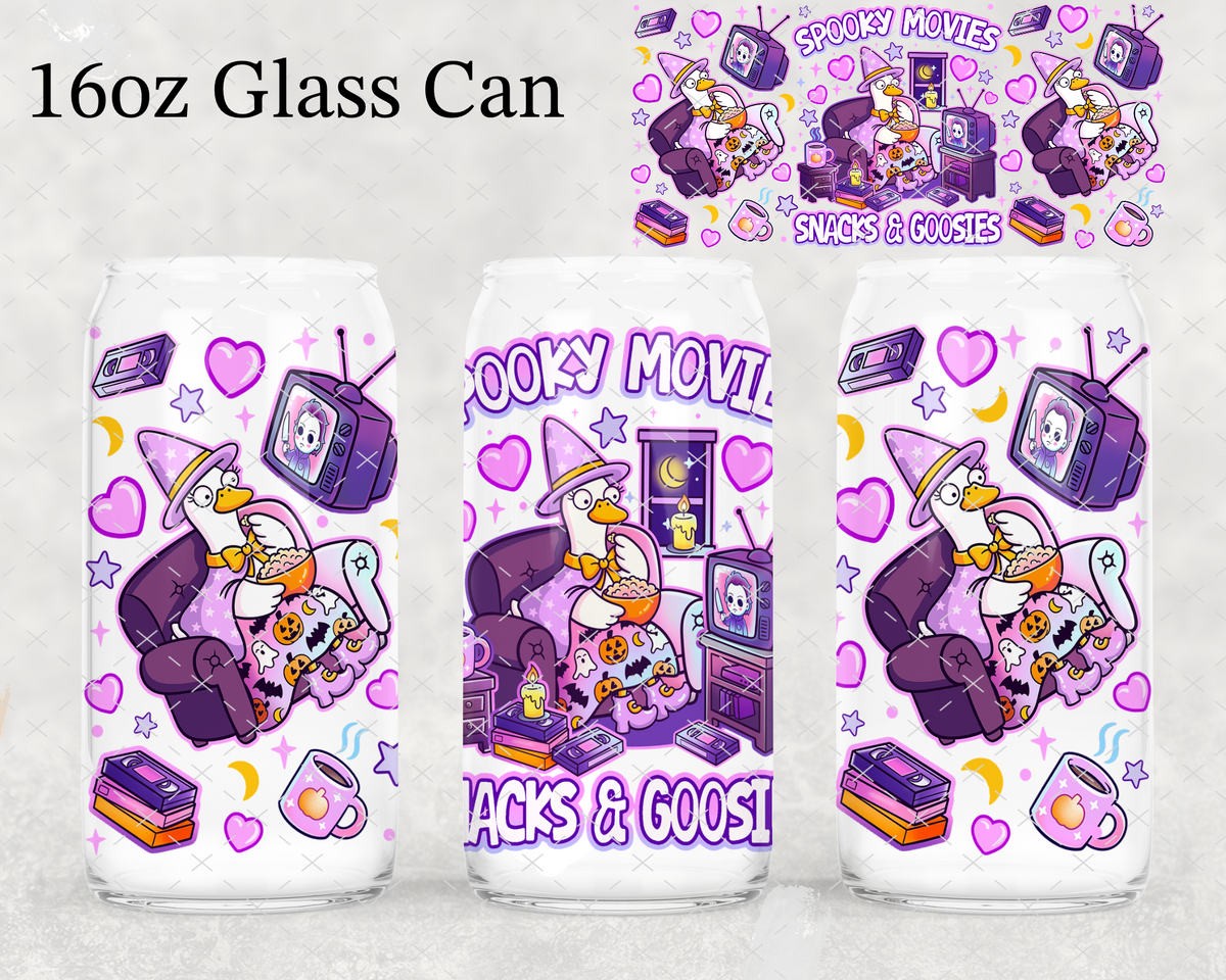 Spooky Movies Snacks & Goosies UV Cup Wrap