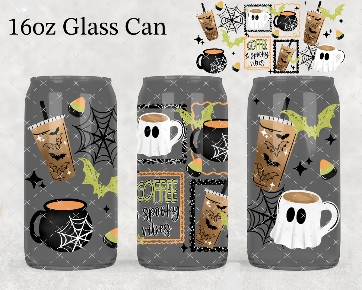 Coffee & Spooky Vibes UV Cup Wrap