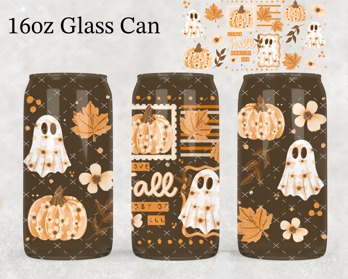 Love Fall Most Of All Ghosties UV Cup Wrap